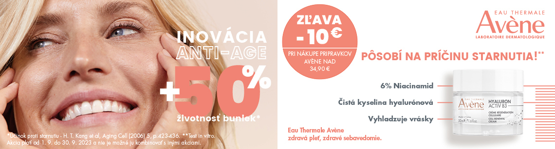 Avene -10 € pri nákupe nad 34,90 €